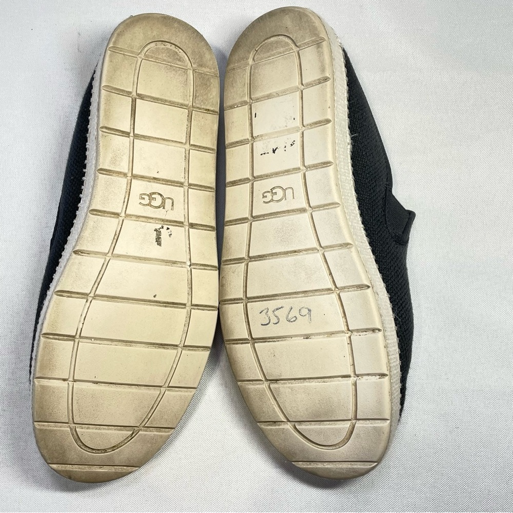 Ugg Womens Delu Black Woven Flat Slip-On Sneakers Shoes Size  7 Medium 1125093 - Picture 8 of 9